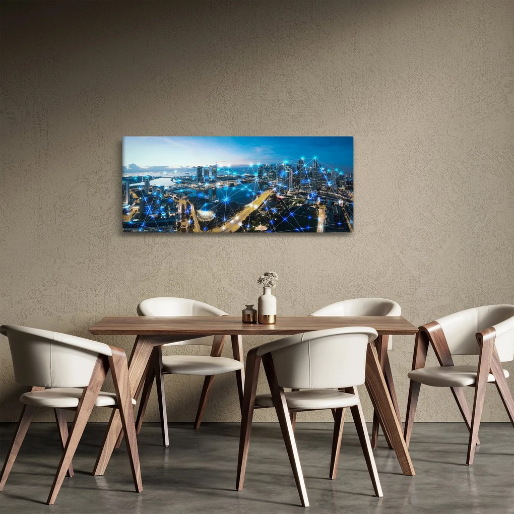 Kép - Városhálózat (120x50 cm)