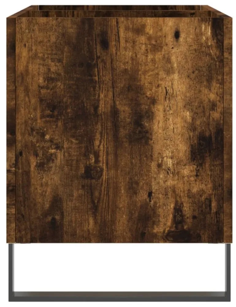 füstös tölgy színű szerelt fa hanglemezszekrény 74,5x38x48 cm