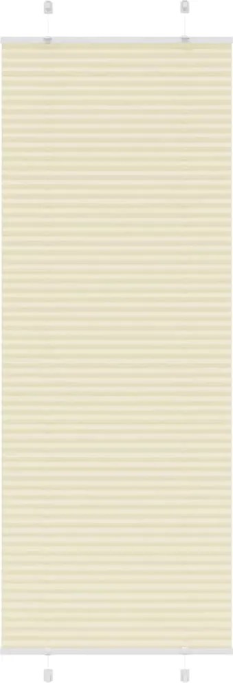 vidaXL pliszírozott redőny krém 75x200 cm szövetszélesség 74,4 cm