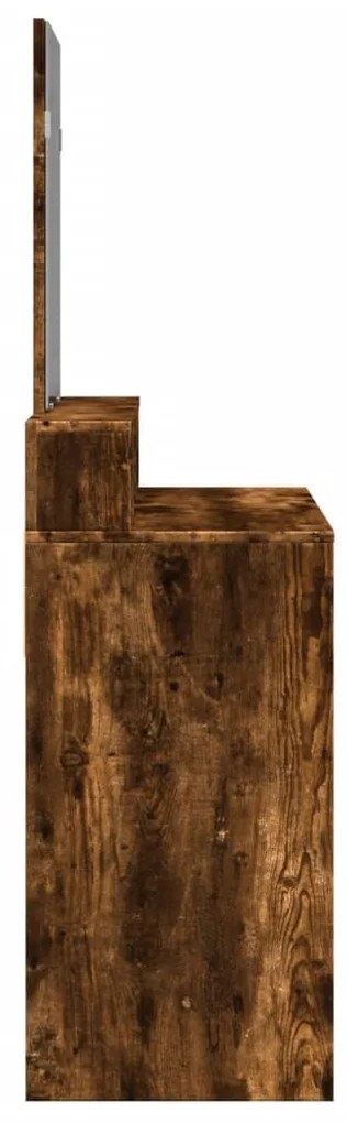 füstös tölgy színű fésülködőasztal tükörrel 80 x 41 x 144,5 cm