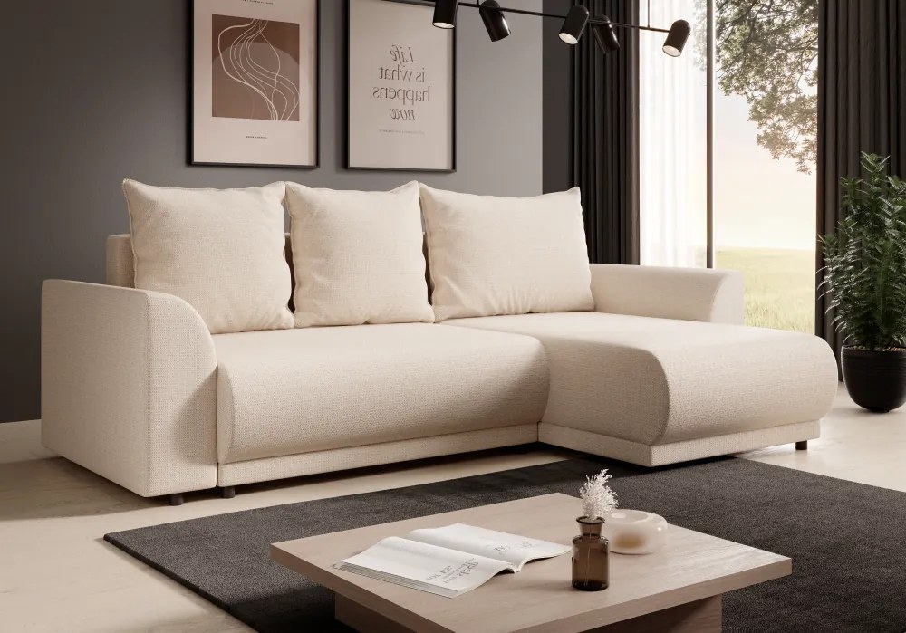 Univerzális ülőgarnitúra, bézs, LIMON ROH