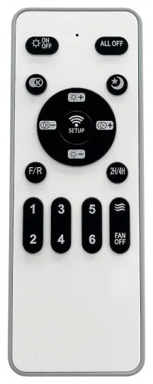 LED Dimmelhető mennyezeti lámpa ventilátorral ZEPHYR LED/48W/230V fekete + távirányító