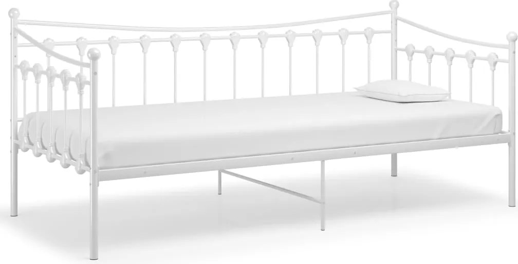 vidaXL fehér fém kanapéágykeret 90 x 200 cm