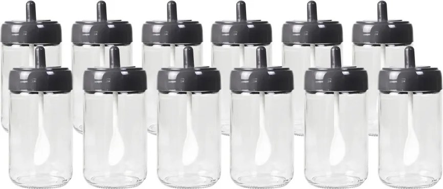 12 részes üveg fűszertartó készlet 300 ml