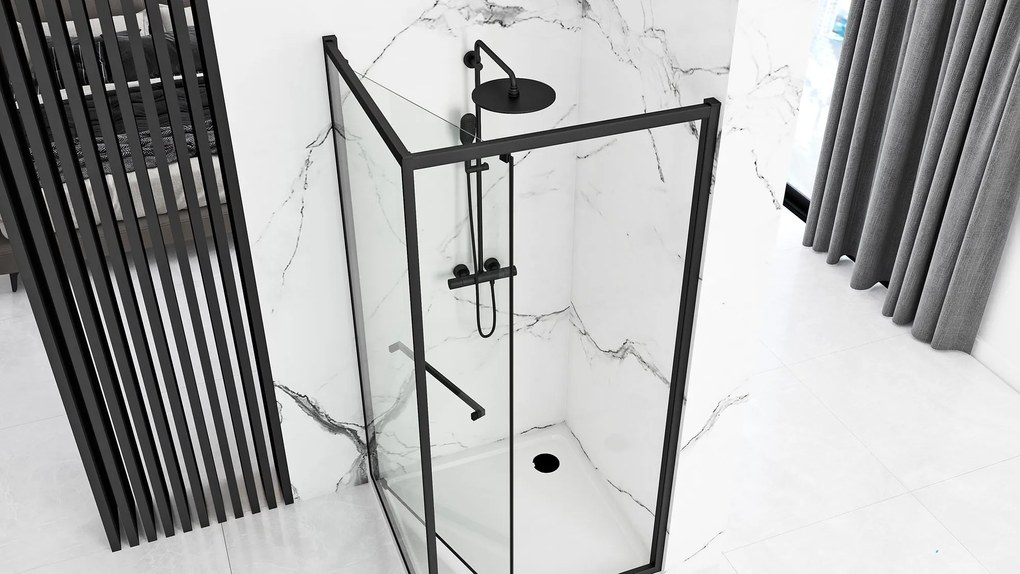 Zuhanykabin Rea Space In Black 90x90
