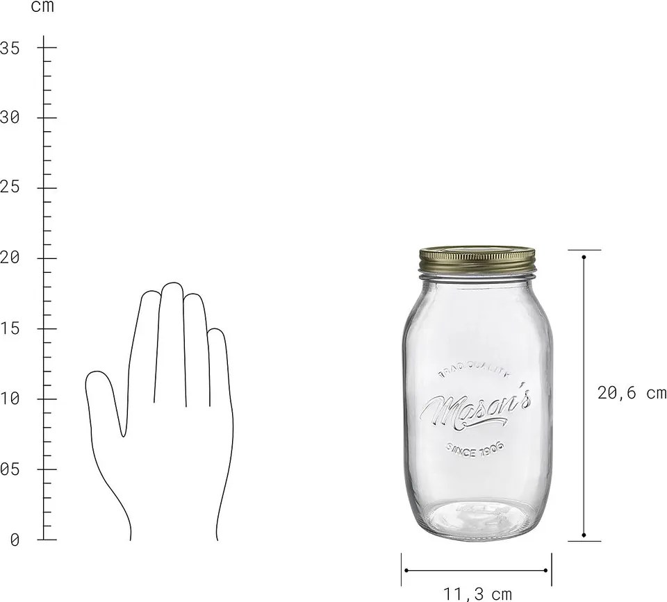 MASON'S befőttes üveg 1,5 l