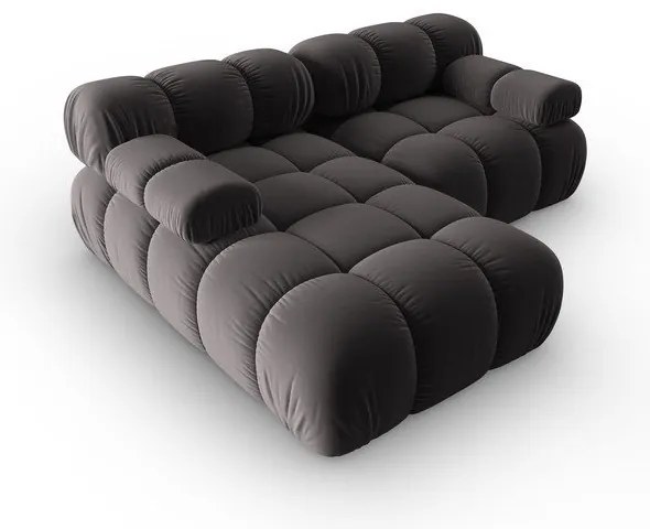 Sötétszürke bársony kanapé 191 cm Bellis – Micadoni Home