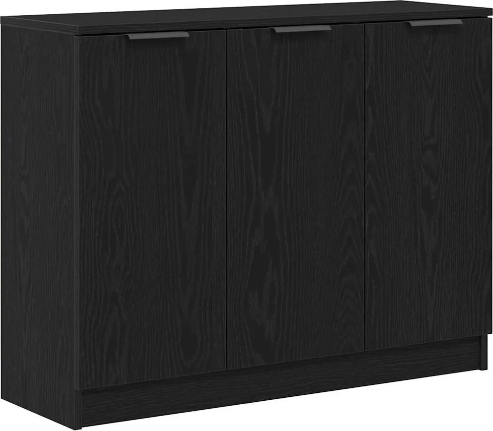vidaXL Széf Fekete tölgy 90,5 x 30 x 70 cm Faanyag