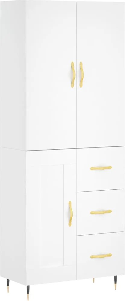 vidaXL fehér szerelt fa magasszekrény 69,5 x 34 x 180 cm