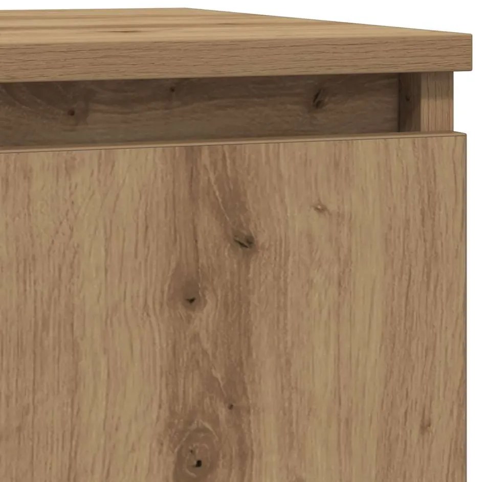 kézműves tölgy színű szerelt fa tálalószekrény 29,5x34x76 cm