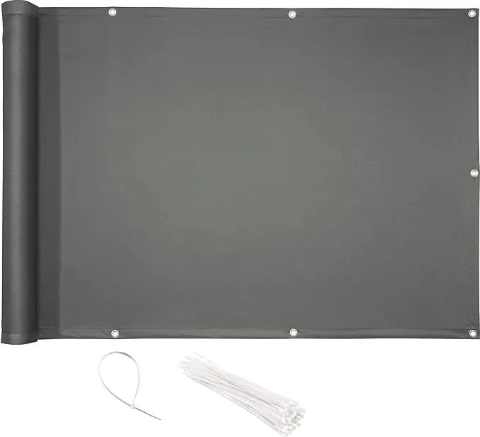 Erkélyparaván 0,75x4 m szürke antracit Pes adatvédelem szél