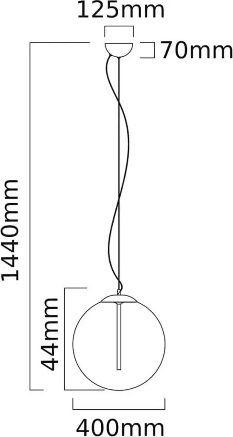 ORLICKI OR80735 PLANET Egyágú Függesztett Lámpa Fém LED IP20