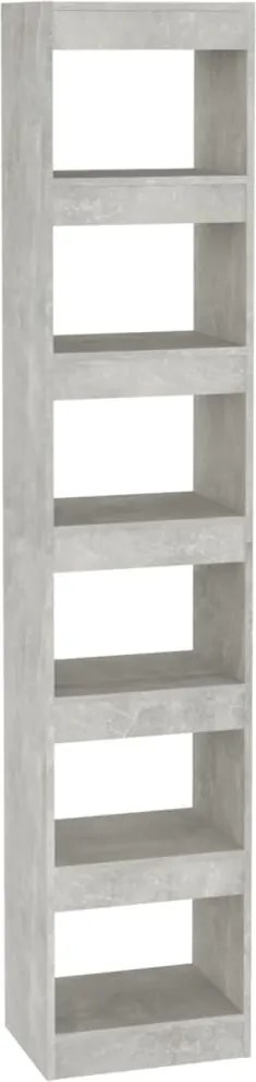 vidaXL betonszürke térelválasztó könyvszekrény 40 x 30 x 198 cm