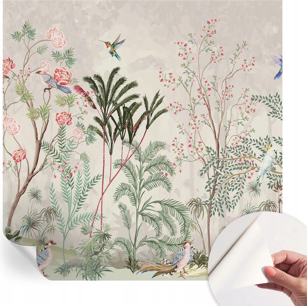 Dekoratív öntapadós fotótapéta irodába Trópusi oázis 250x250 cm