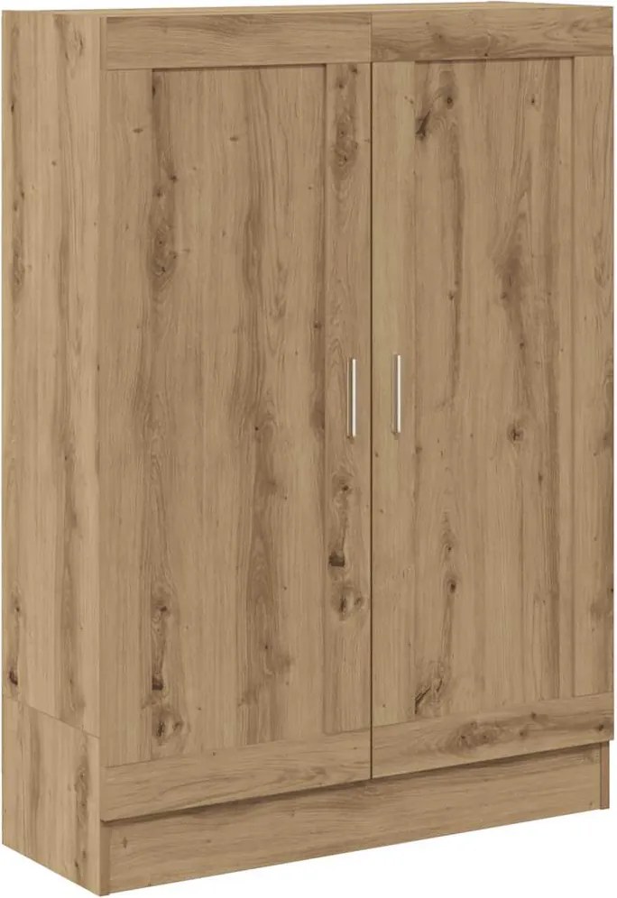 vidaXL kézműves tölgy színű szerelt fa könyvszekrény 82,5x30,5x115 cm