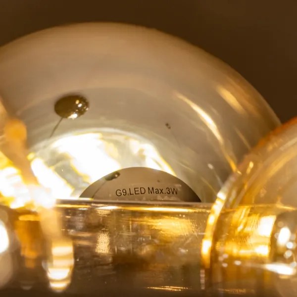 Brilagi - LED Csillár zsinóron MILLA 15xG9/3W/230V fényezett króm/arany