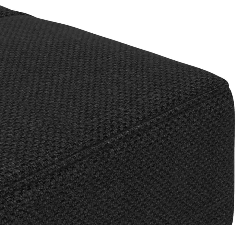 vidaXL kétszemélyes fekete szövet kanapéágy két párnával