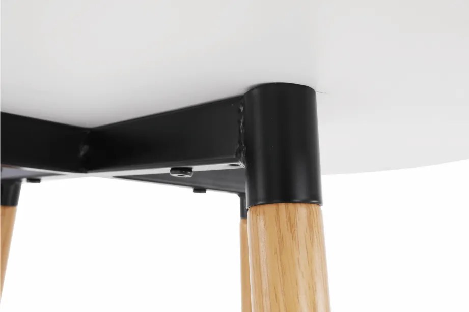 Bárasztal, fehér/tölgy, átmérő 60 cm, IMAM