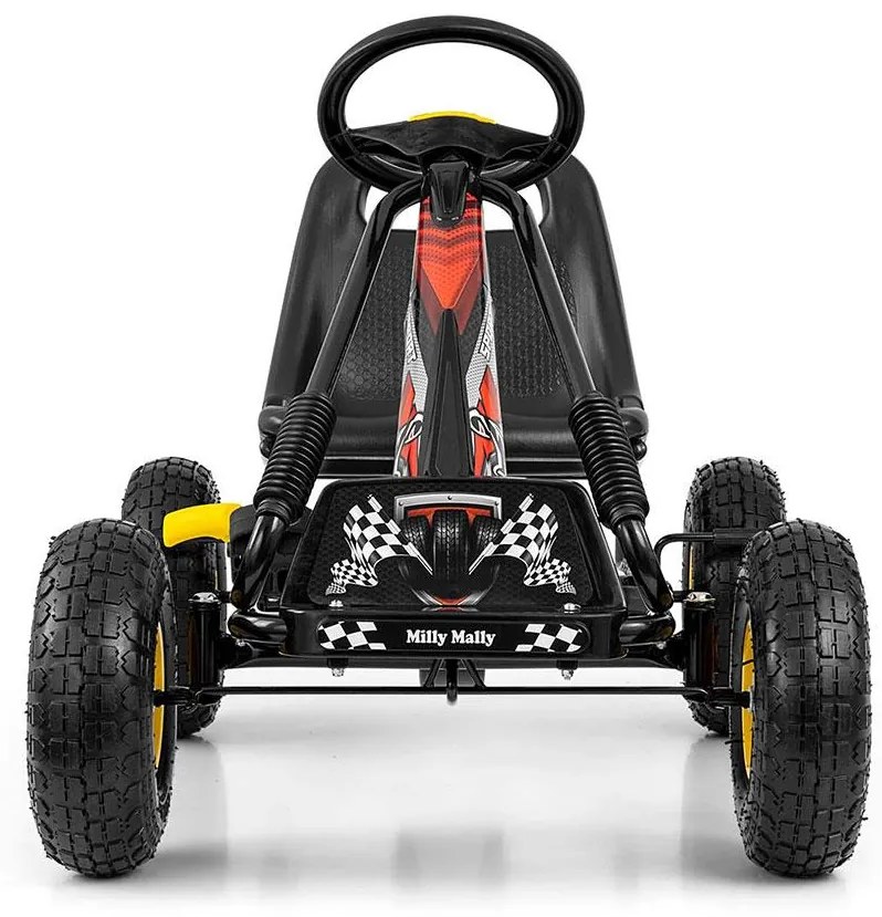 Go-kart Milly Mally Thor pedálos gyerek gokart fekete