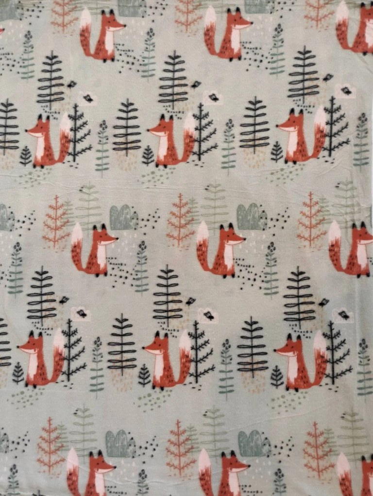 Takaró Polár Karácsonyi Rókák 150x200cm TiaHome