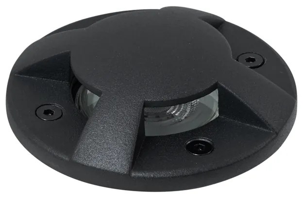 6 darabos modern fekete talajspot GU10 50mm 4 irányú fényhatással IP65 - Cellar