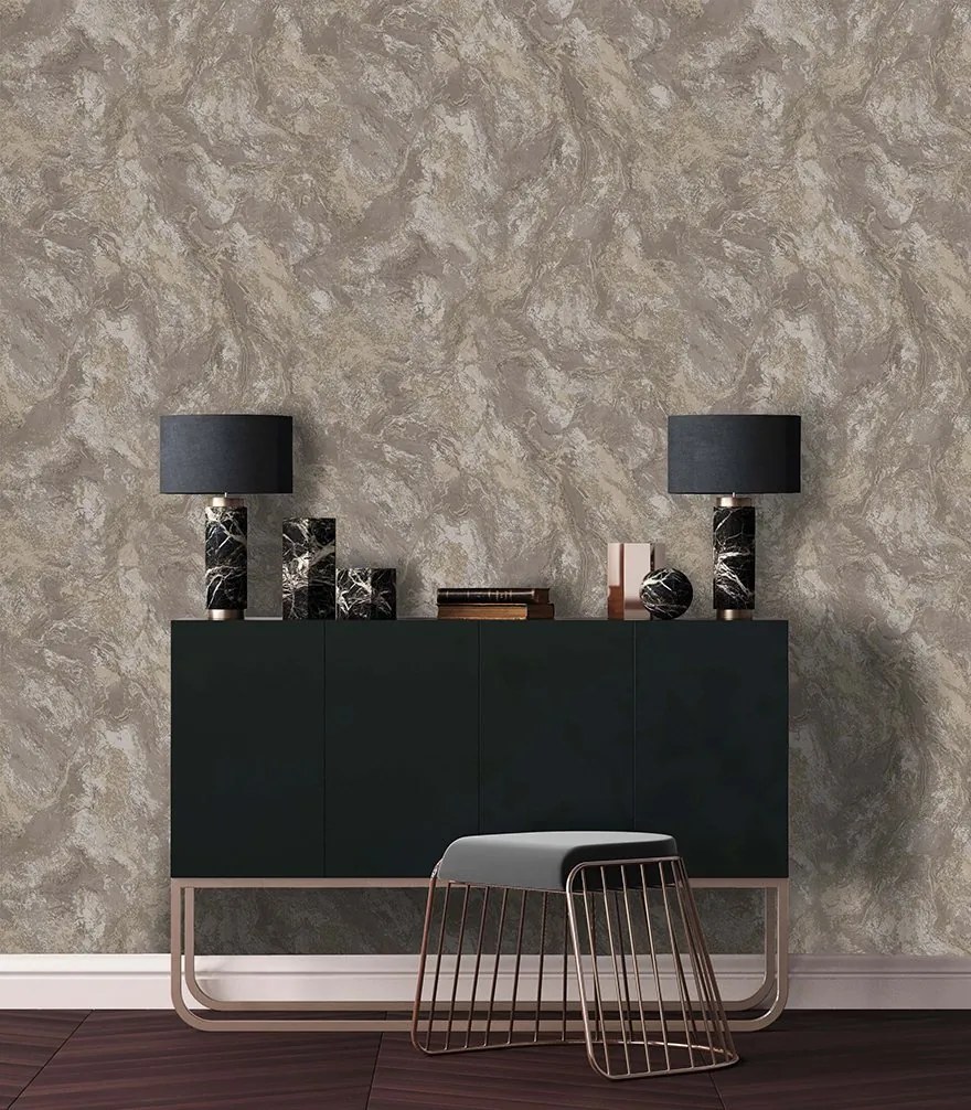 Holden Decor Essence Calacatta Marble Bead taupe márvány mintás fémhatású vlies tapéta – 99372