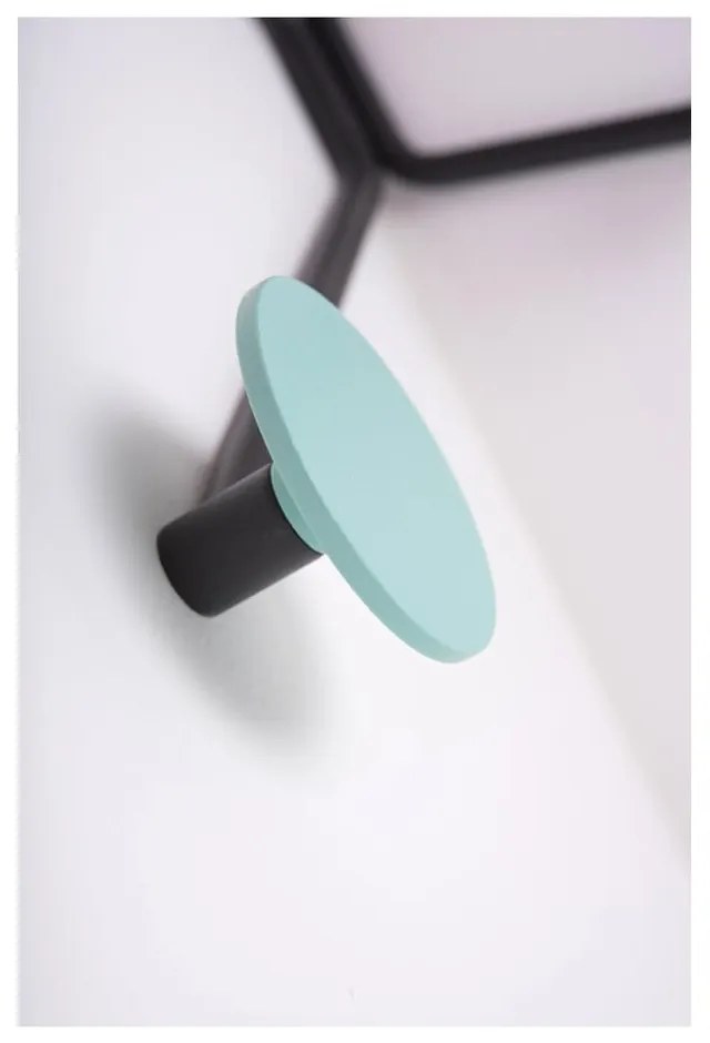 Hook fekete fali akasztó sarokba, rózsaszín részletekkel - Gazzda