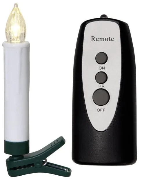 Shaft 10 db-os LED gyertyakészlet távirányítóval, magasság 13,5 cm - Star Trading