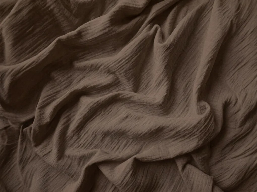 Musselin ágynemű MUSSARI sötétbarna Ágyneműhuzat mérete: 70 x 90 cm | 140 x 200 cm