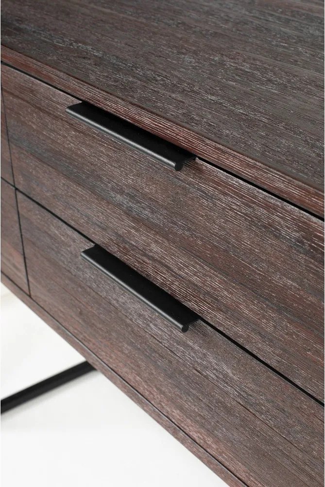 Sötétbarna teakfa komód Webster – White Label