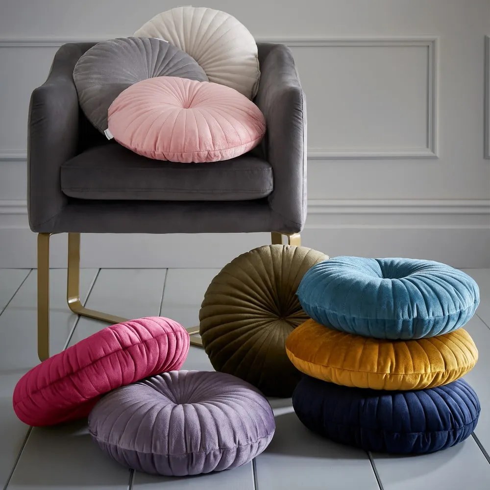 Bársony díszpárna ø 40 cm Round Soft Touch – Catherine Lansfield