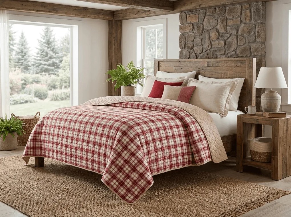 Ágytakaró TARTAN HEART, színes kivitel Méret: 220 x 240 cm