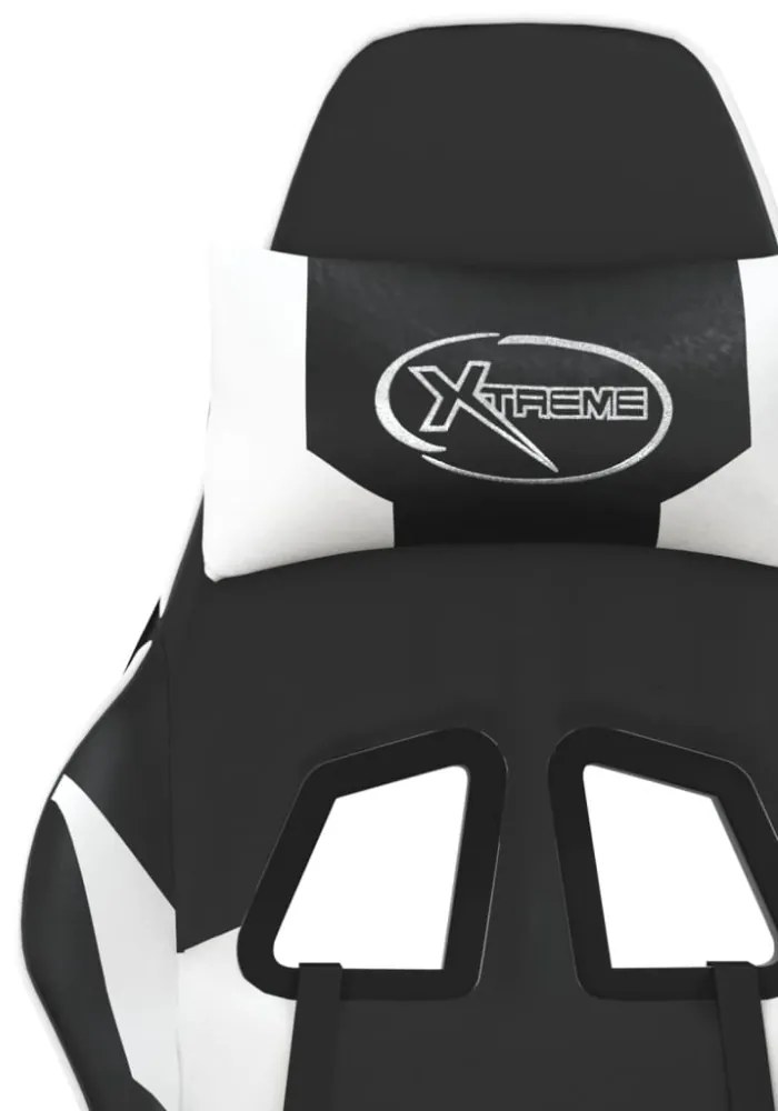 vidaXL fekete és fehér műbőr masszázsjátékszék