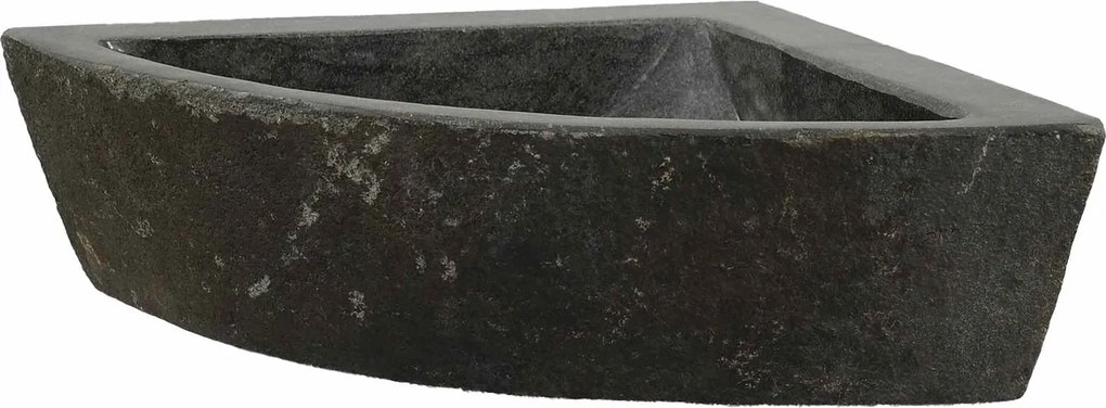 vidaXL Mosdó Szürke (38-45) x (38-45) x 12 cm Folyami kő
