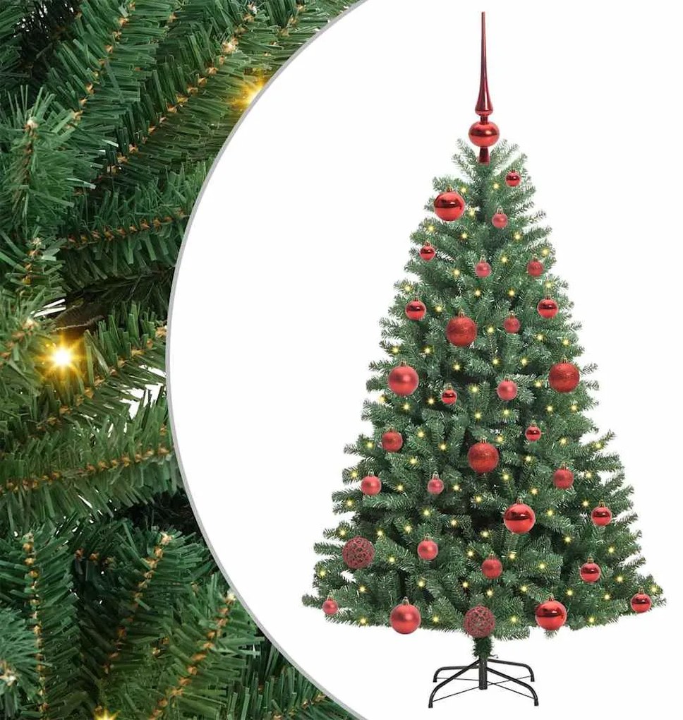 Műanyag Hajtogatós Karácsonyfa Zöld 120 cm PVC és fém