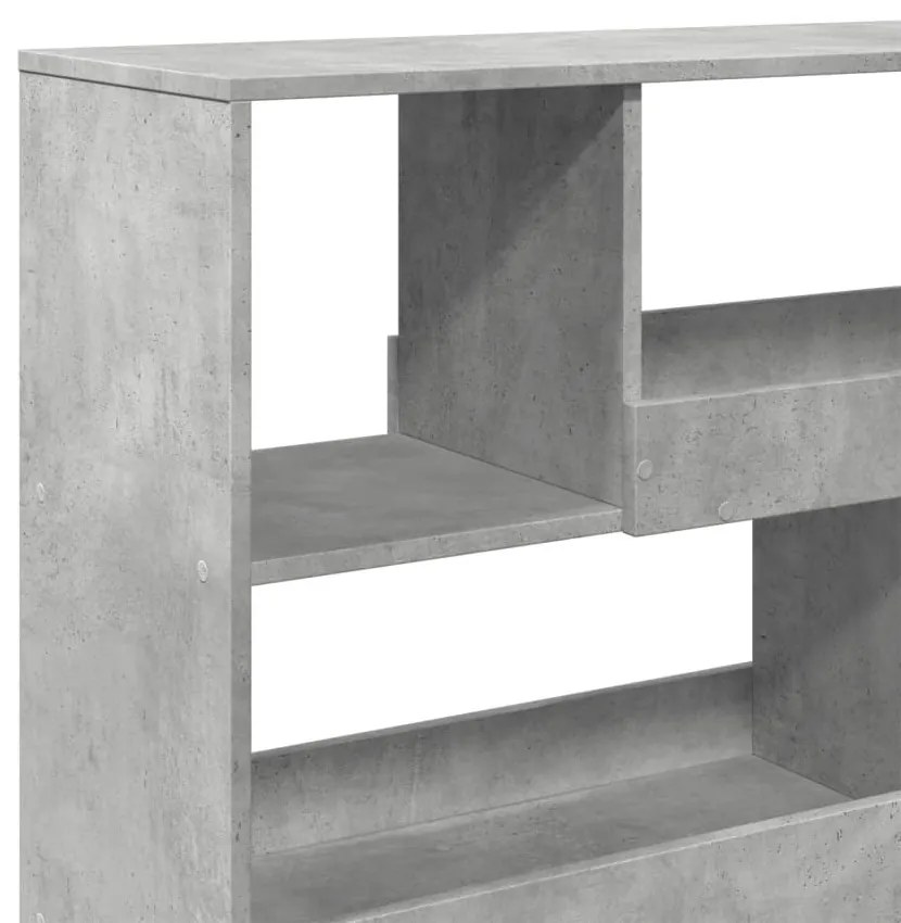 betonszürke térelválasztó könyvszekrény 100 x 33 x 94,5 cm