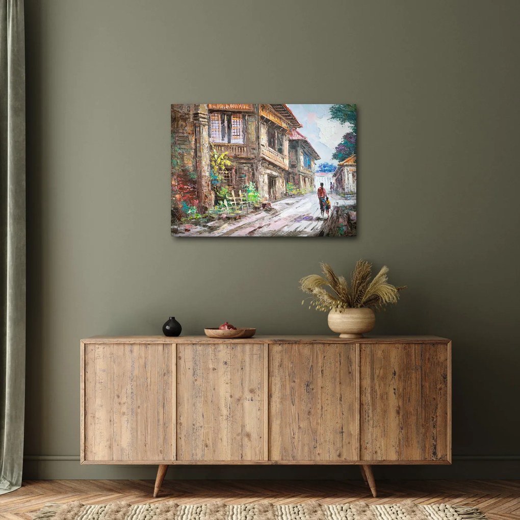 Fülöp-szigeteki falu képe, Ázsia (70x50 cm)