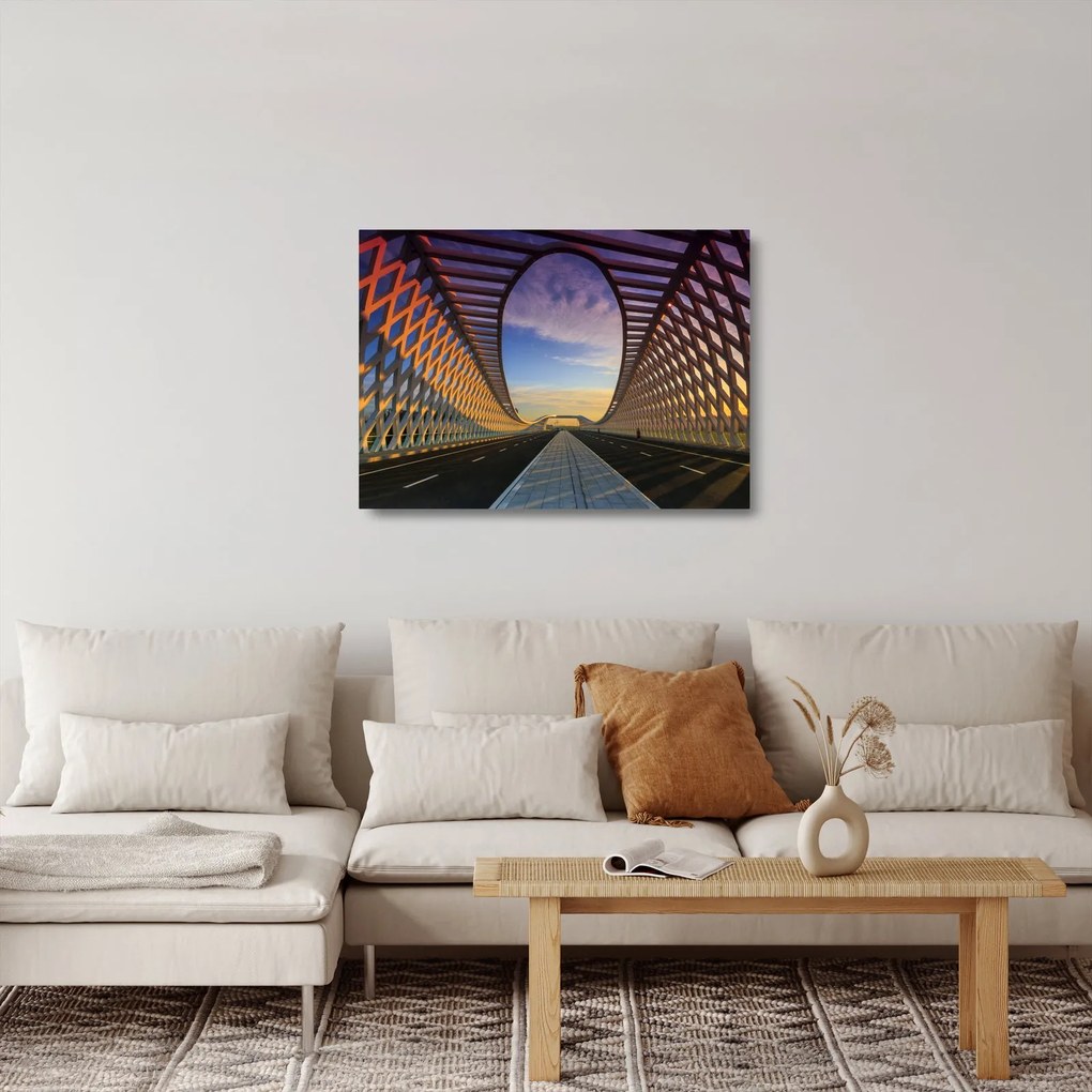 A modern hídépítészet képe (üvegen) (70x50 cm)