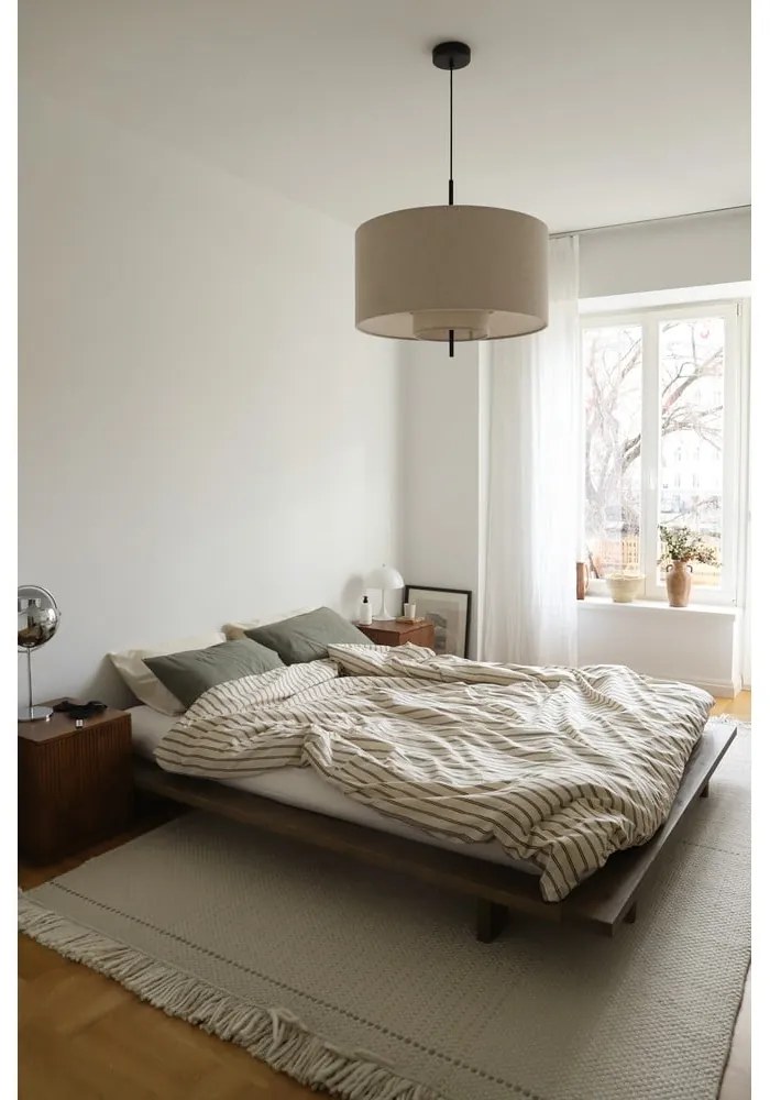 Barna borovi fenyő egyszemélyes ágy ágyráccsal 90x200 cm Japan – Karup Design