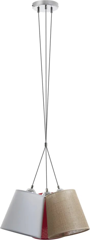 NOVA LUCE 716B-G05X1A-03 A TU ESTILO Ernyős Függesztett Lámpa Ezüst, Szürke E27 IP20