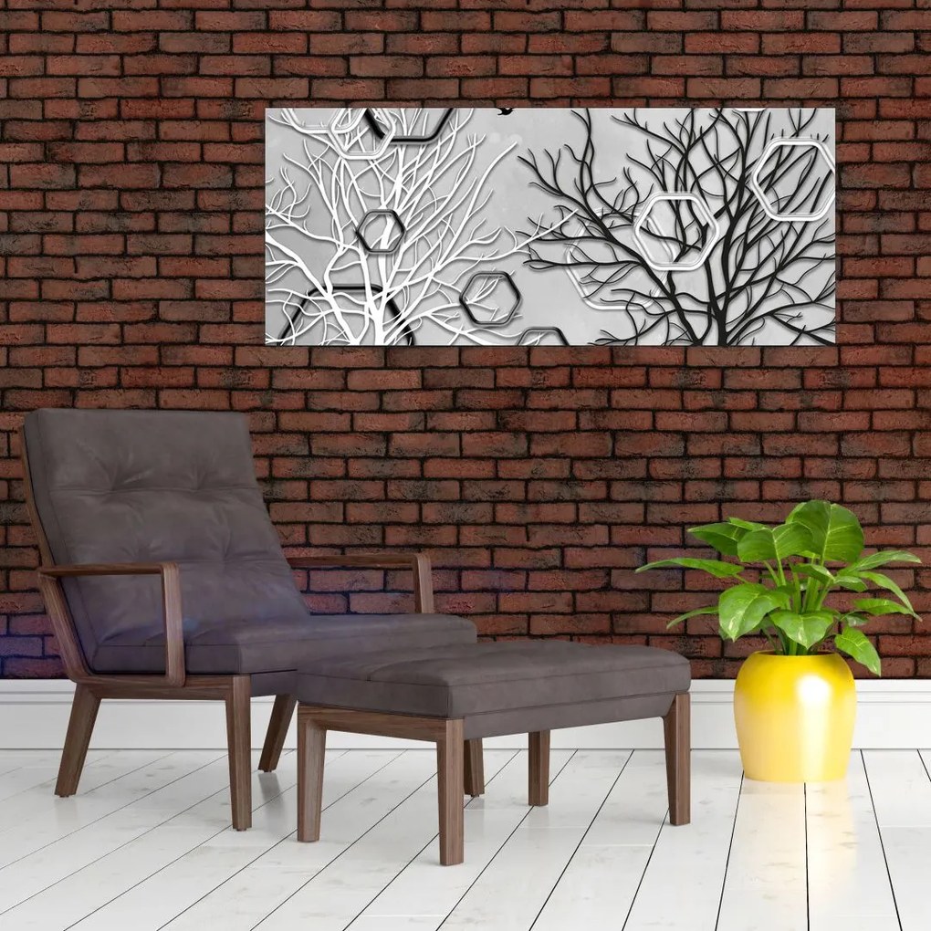 Absztrakt kép a fák (120x50 cm)