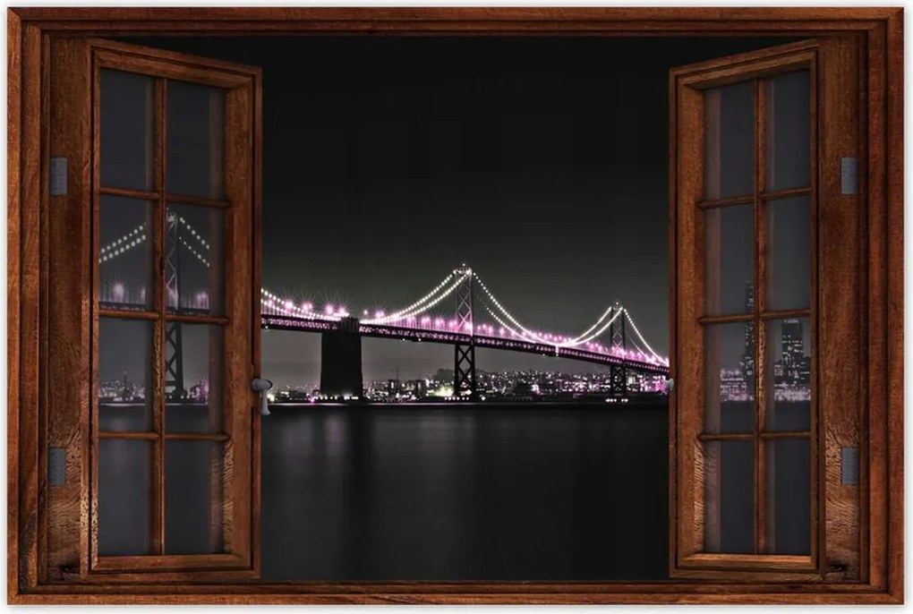 Poszterek 120x80 Híd Lila fények