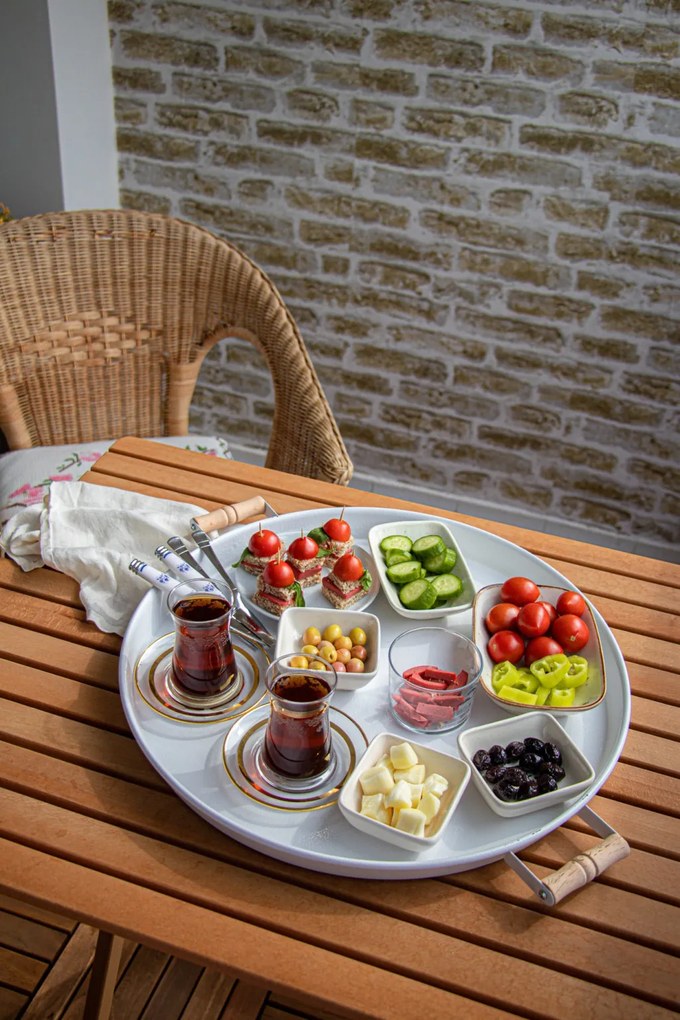 3 részes fém tálca szett
