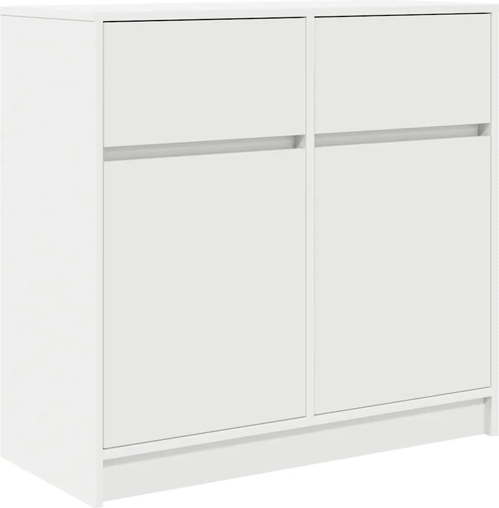 vidaXL fehér szerelt fa tálalószekrény fiókos 80x34x76 cm