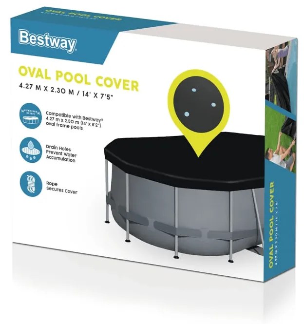 Bestway Flowclear medencetakaró 418 x 230 cm