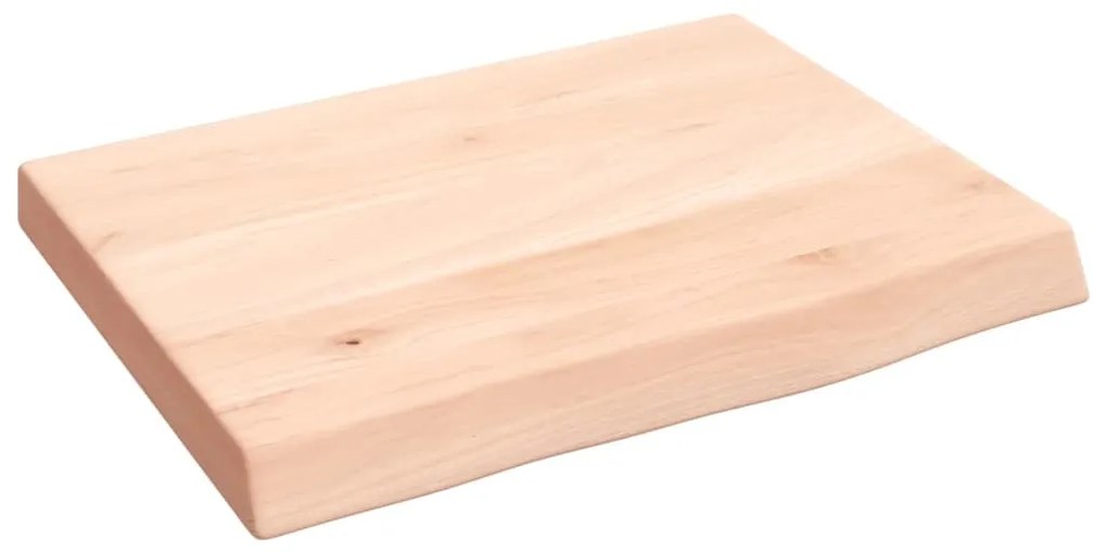kezeletlen tömör tölgyfa fali polc 40x30x(2-4) cm