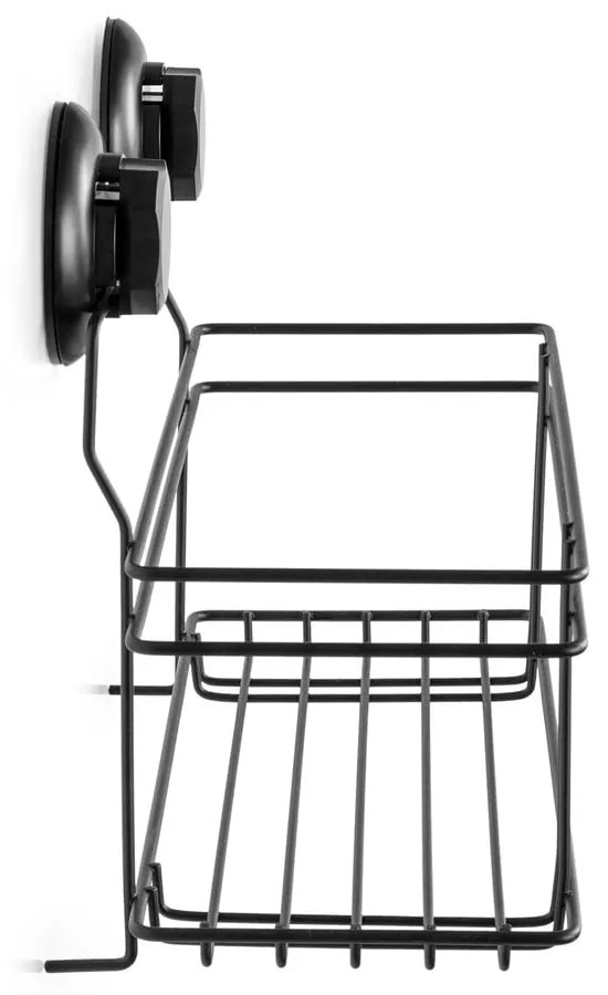Bestlock Black All Purpose Holder fekete öntapadós fürdőszobai polc, 30 x 20,5 cm - Compactor