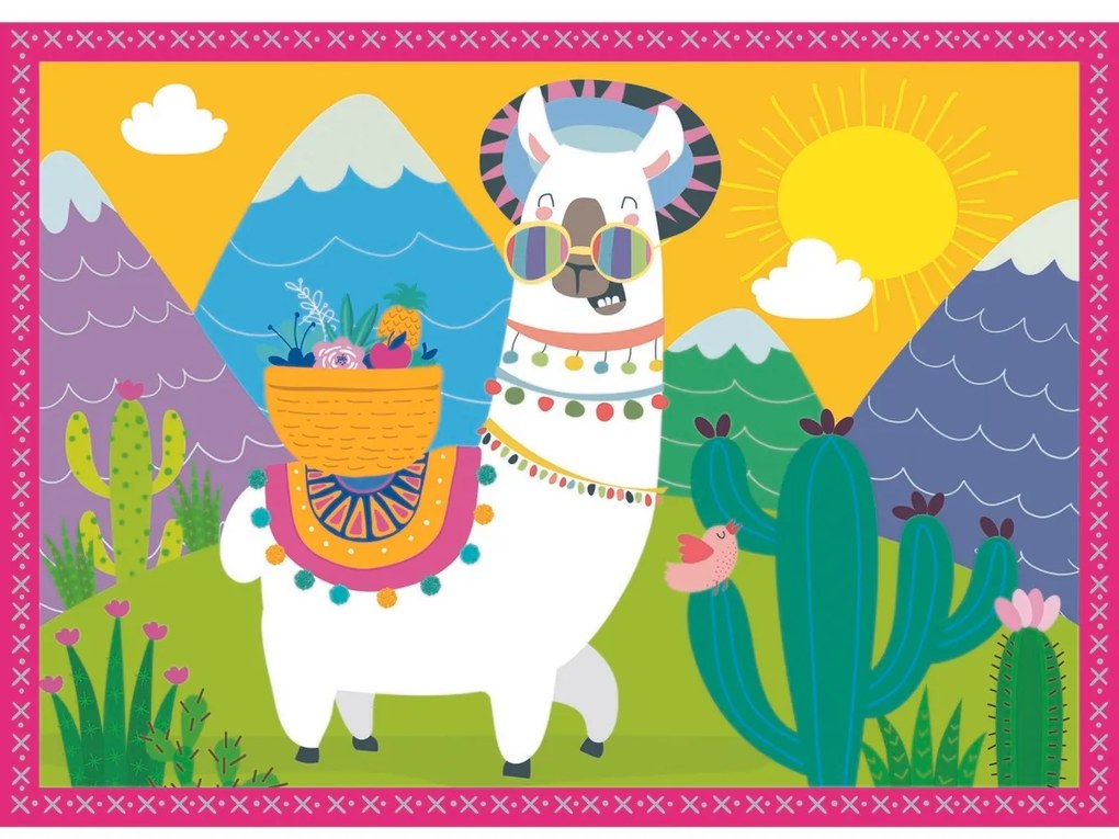 Trefl Puzzle Happy Llamák, 4 darab