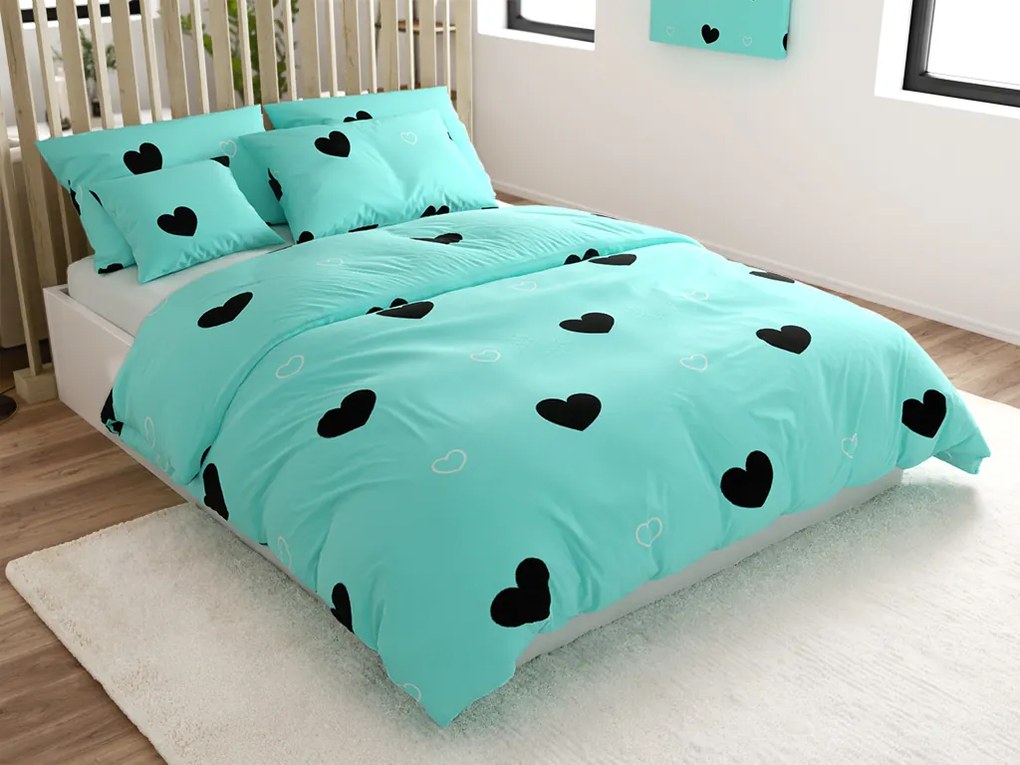 Mikroszálas ágyneműhuzat CORAZON BLEND kék Ágyneműhuzat mérete: 2 db 70 x 90 cm | 200 x 220 cm