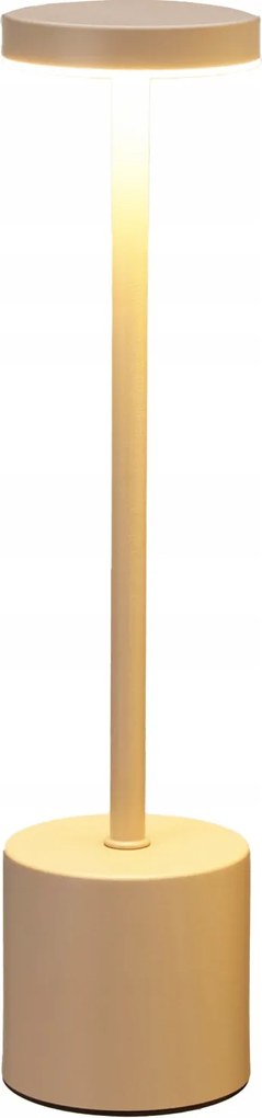 Led-es Fém Asztali Lámpa Újratölthető Akkumulátorral 34 CM Arany